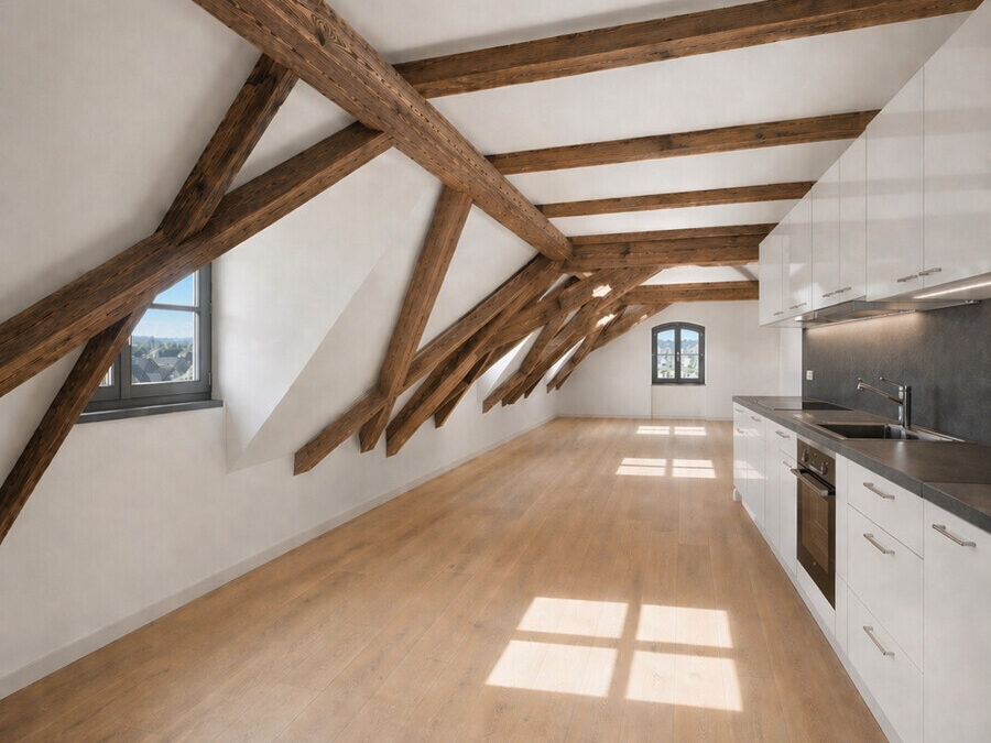 Über den Dächern von Buxheim! 2-Zimmer-Maisonette-Wohnung mit Küche
