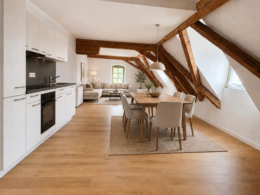 Großzügige 3-Zimmer-Dachgeschoss-Wohnung über 2 Etagen